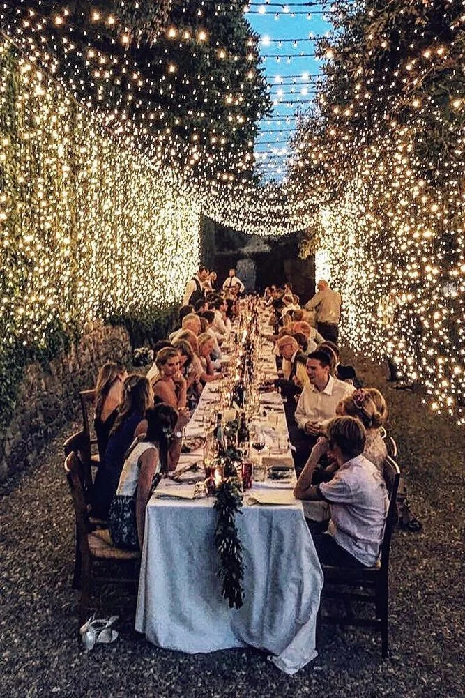 Fairy Light Canopy Dinner