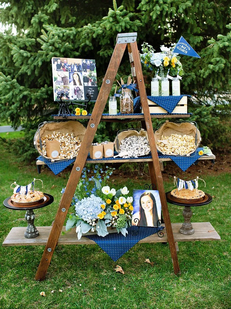 Rustic Ladder Popcorn Bar